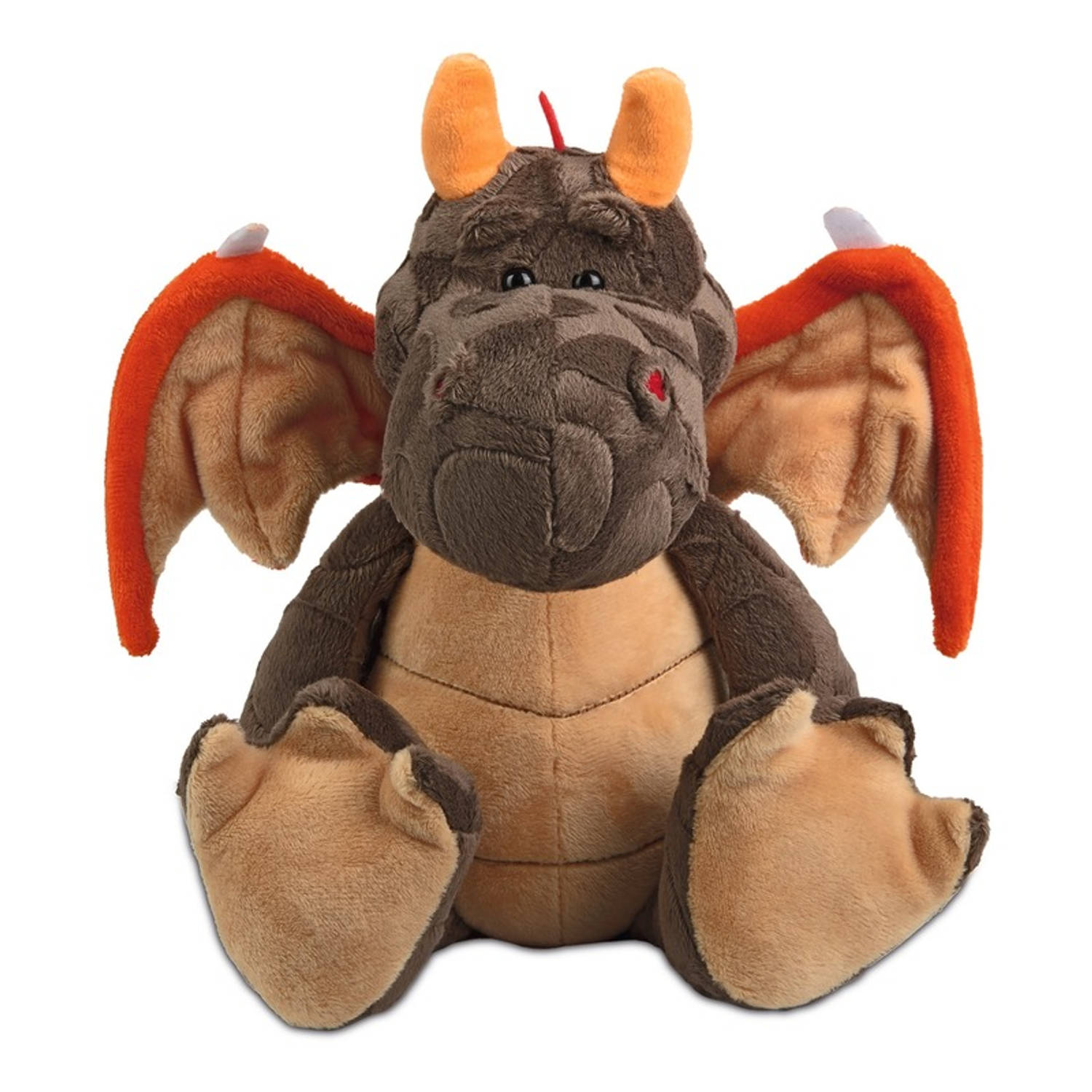 Pluche Knuffel - 33 Cm - Draak Rode Vleugels