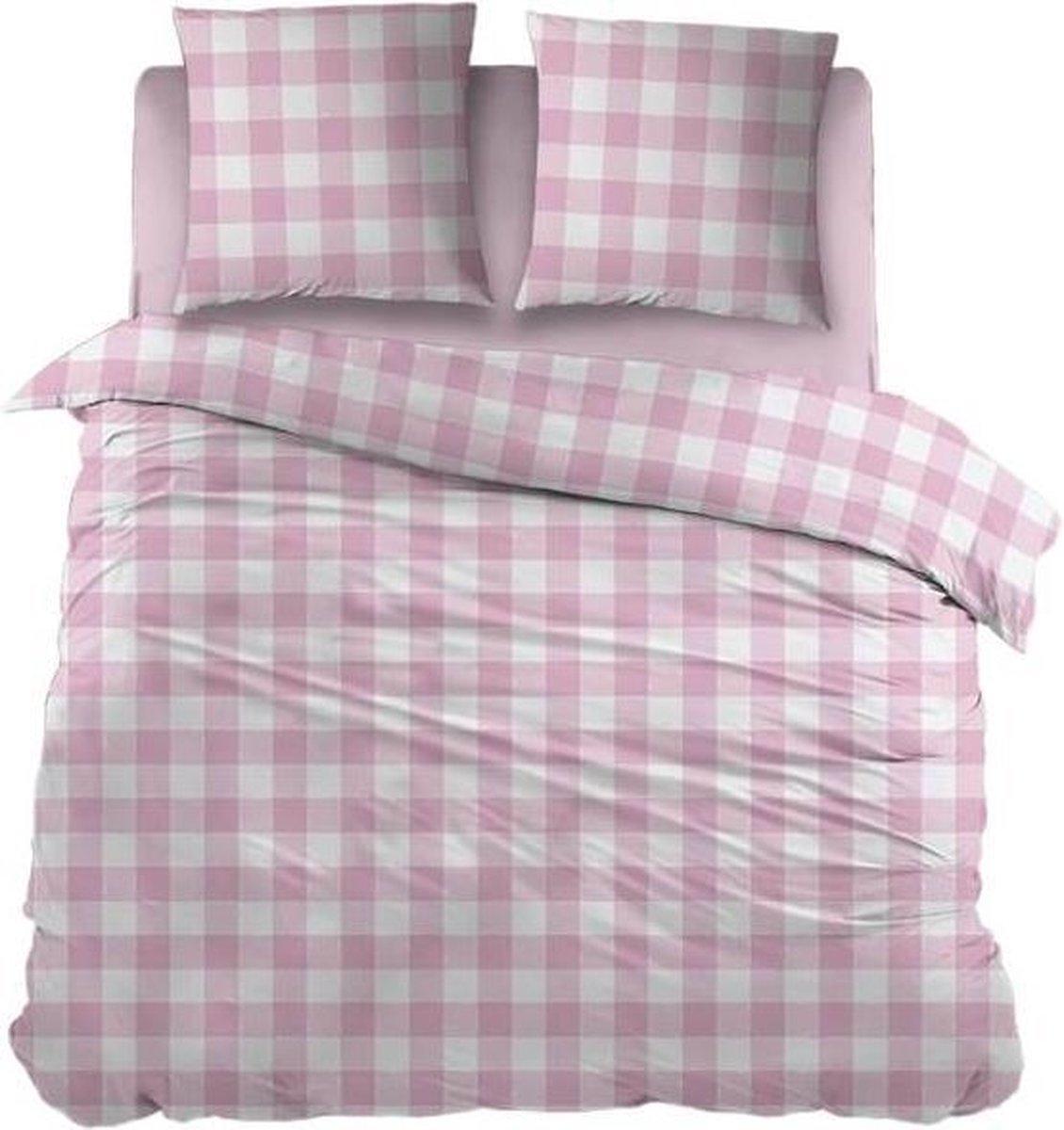 Snoozing Lies Flanel Dekbedovertrek - Lits-jumeaux (240x200/220 Cm + 2 Slopen) - Flanel - - Roze