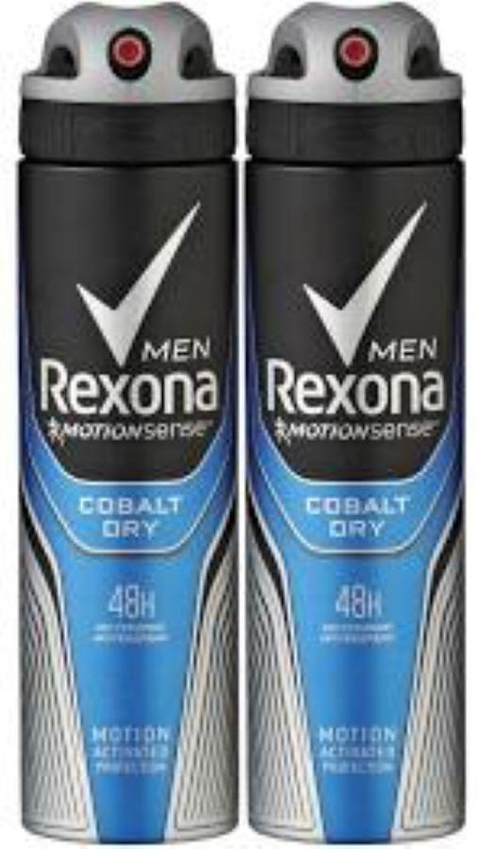 Rexona Men Deodorant Spray Cobalt Dry - 2 Stuks