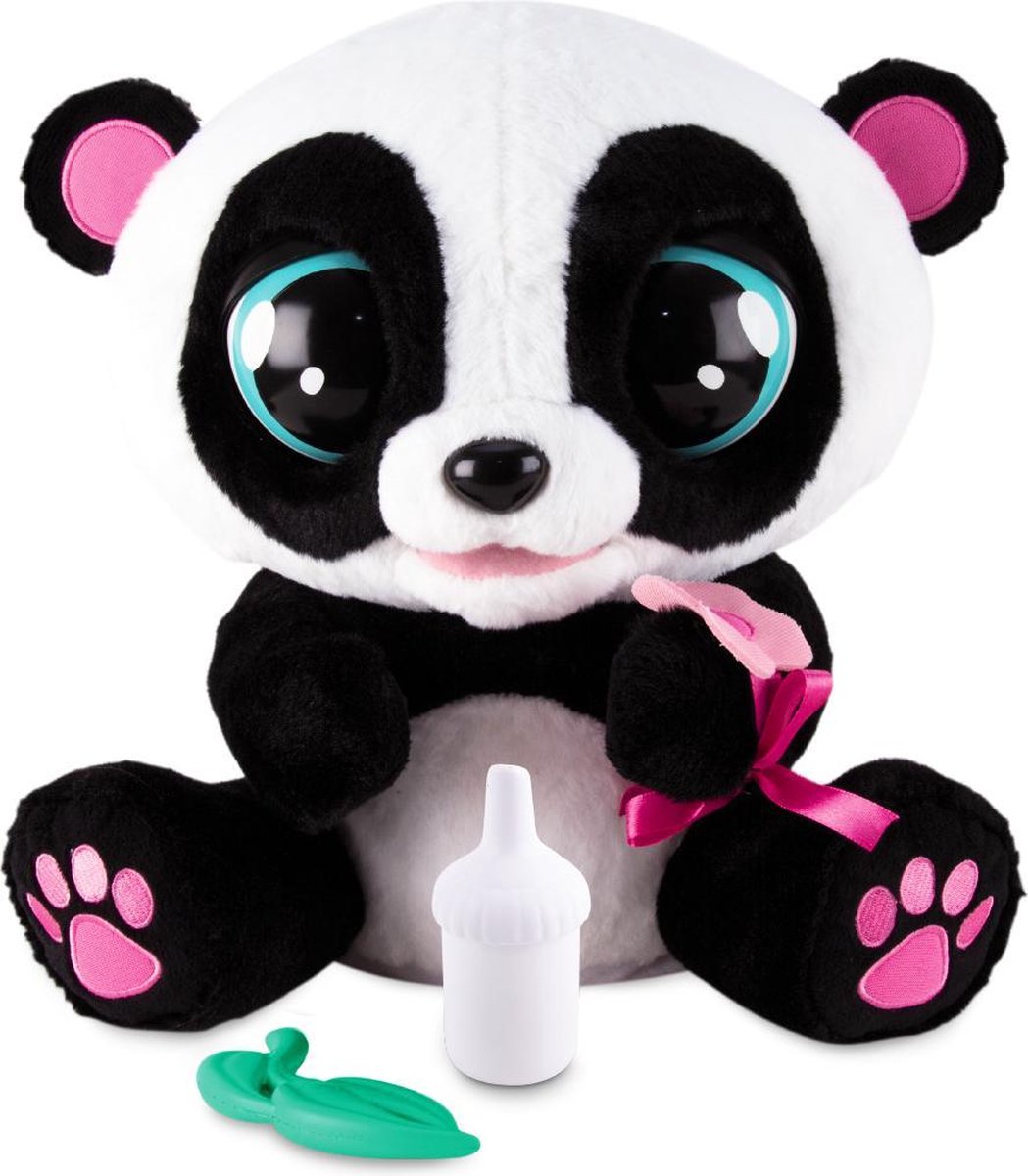 IMC knuffelpanda Yoyo junior 28 x 32 cm pluche zwart/wit 3 delig