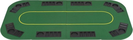 Vidaxl Poker Tafelblad Voor 8 Spelers 4-voudig Inklapbaar - Groen