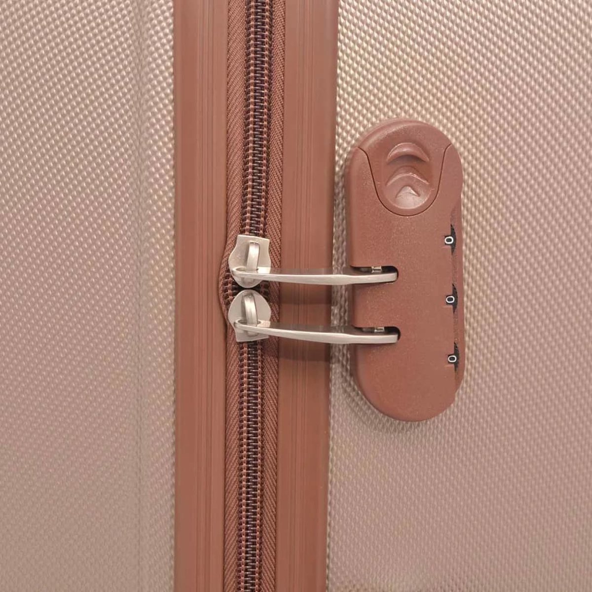 Vidaxl Harde Rolkoffer Set Champagnekleurig 4-dlg - Roze