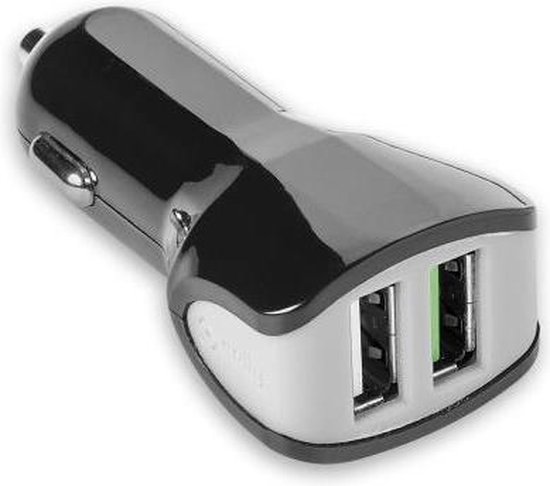 Celly Autolader Dual Usb 12/24v 3.4a - Zwart