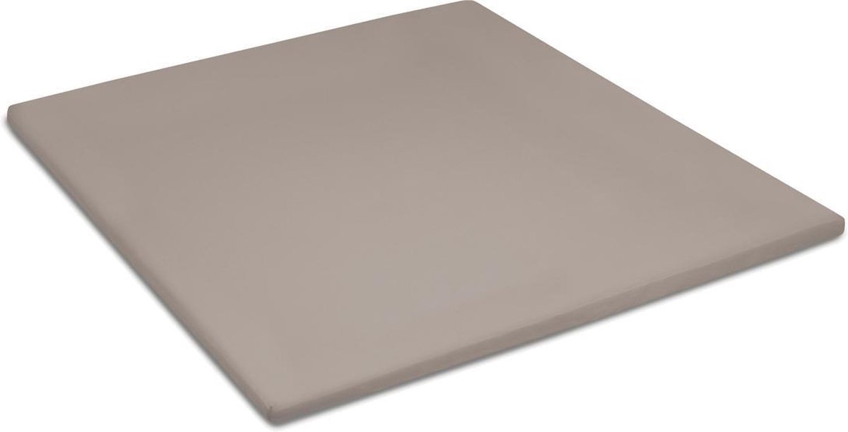 Cinderella Basic Percaline Katoen Topper Hoeslaken - 100% Percaline Katoen - Lits-jumeaux (180x220 Cm) - Taupe - Bruin