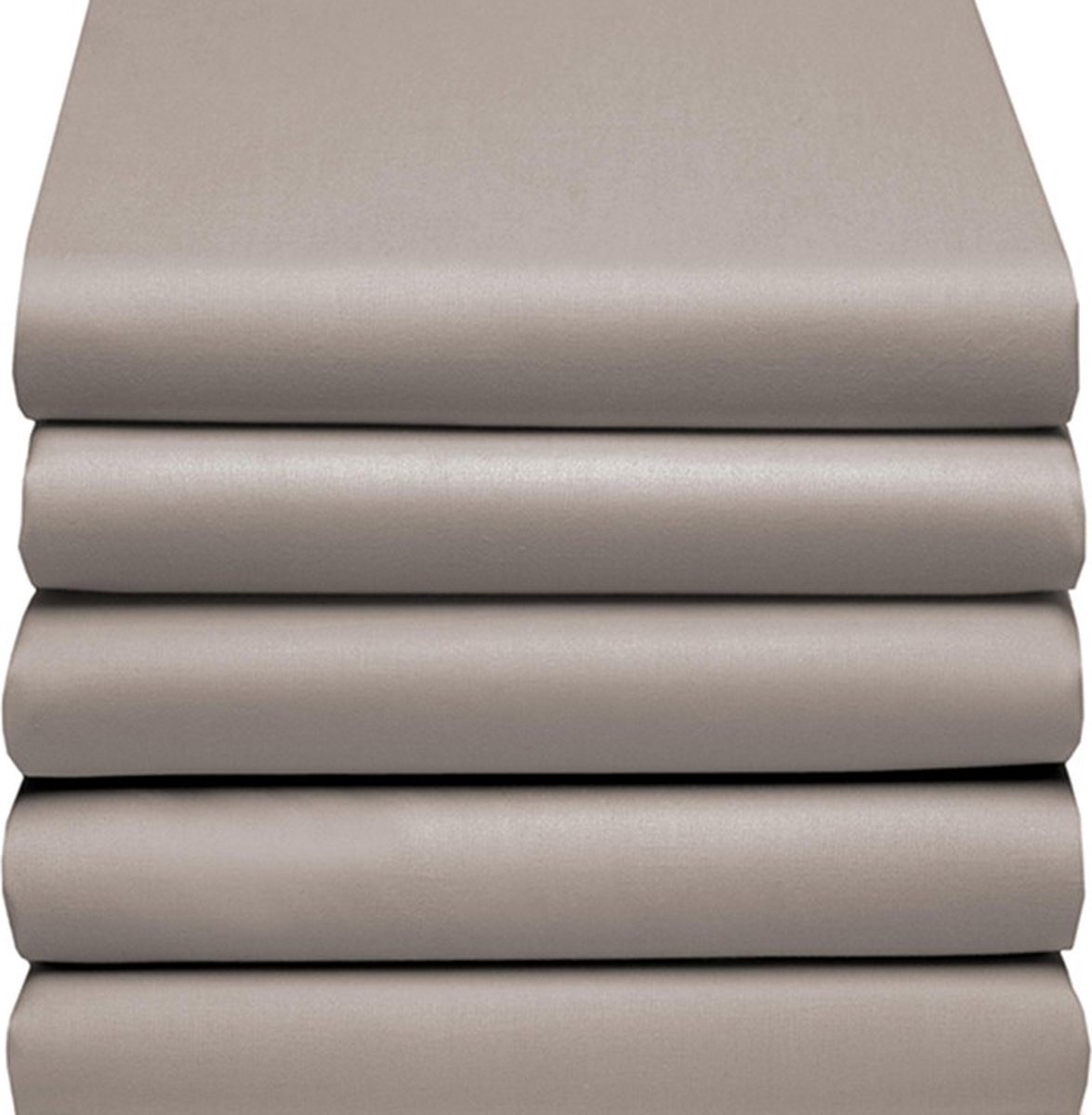 Cinderella Basic Percaline Katoen Topper Hoeslaken - 100% Percaline Katoen - Lits-jumeaux (180x220 Cm) - Taupe - Bruin