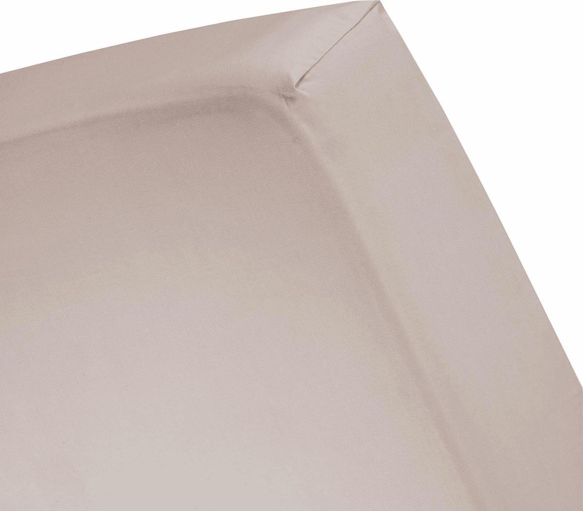 Cinderella Basic Percaline Katoen Topper Hoeslaken - 100% Percaline Katoen - Lits-jumeaux (180x220 Cm) - Taupe - Bruin