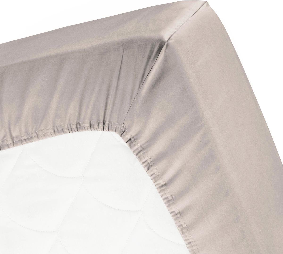 Cinderella Basic Percaline Katoen Topper Hoeslaken - 100% Percaline Katoen - Lits-jumeaux (180x220 Cm) - Taupe - Bruin