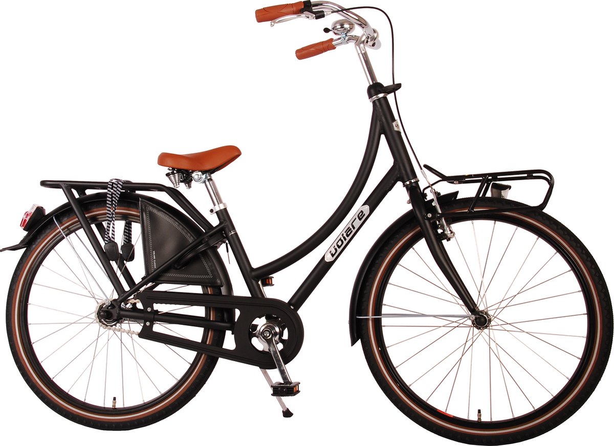 Volare Classic Oma Meisjesfiets 24 inch Mat - Zwart