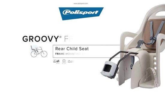 Polisport Fietszitje Achter Groovy Maxi Framebevestiging/ - Zwart