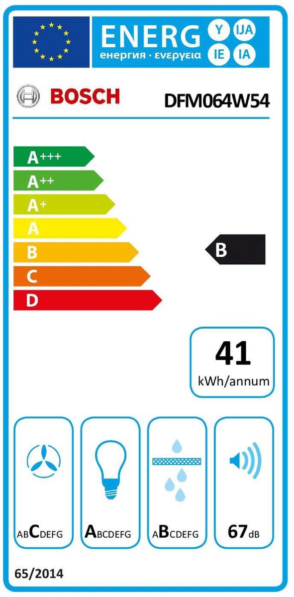 Bosch DFM064W54 Serie 4 vlakscherm afzuigkap - Silver