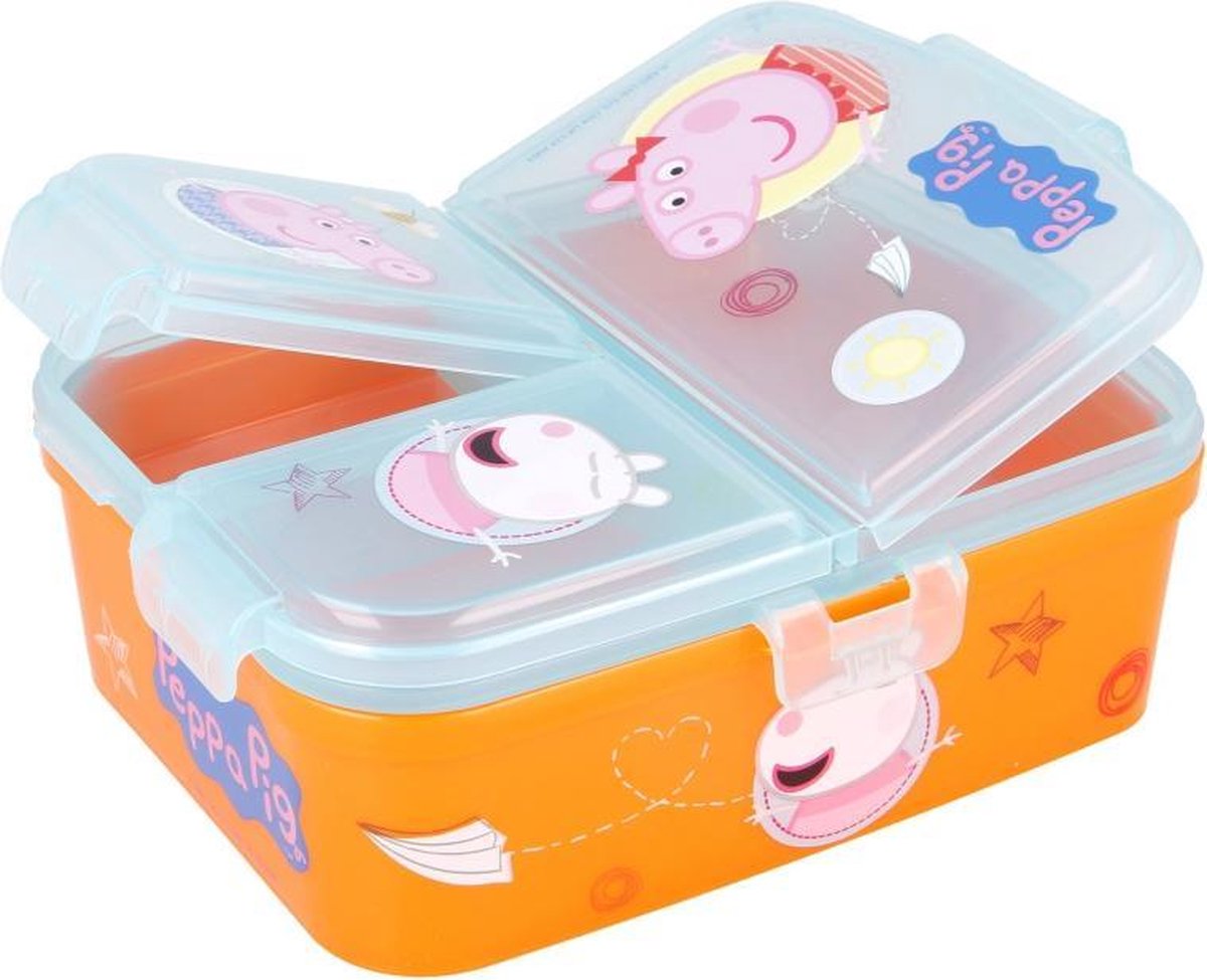 Stor lunchbox Peppa Pig 18,5 x 15 x 6,5 cm polypropyleen/blauw - Naranjo