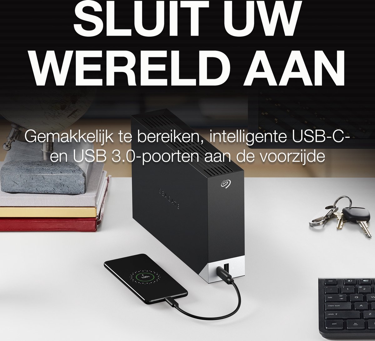 Seagate One Touch Hub 4TB - Zwart