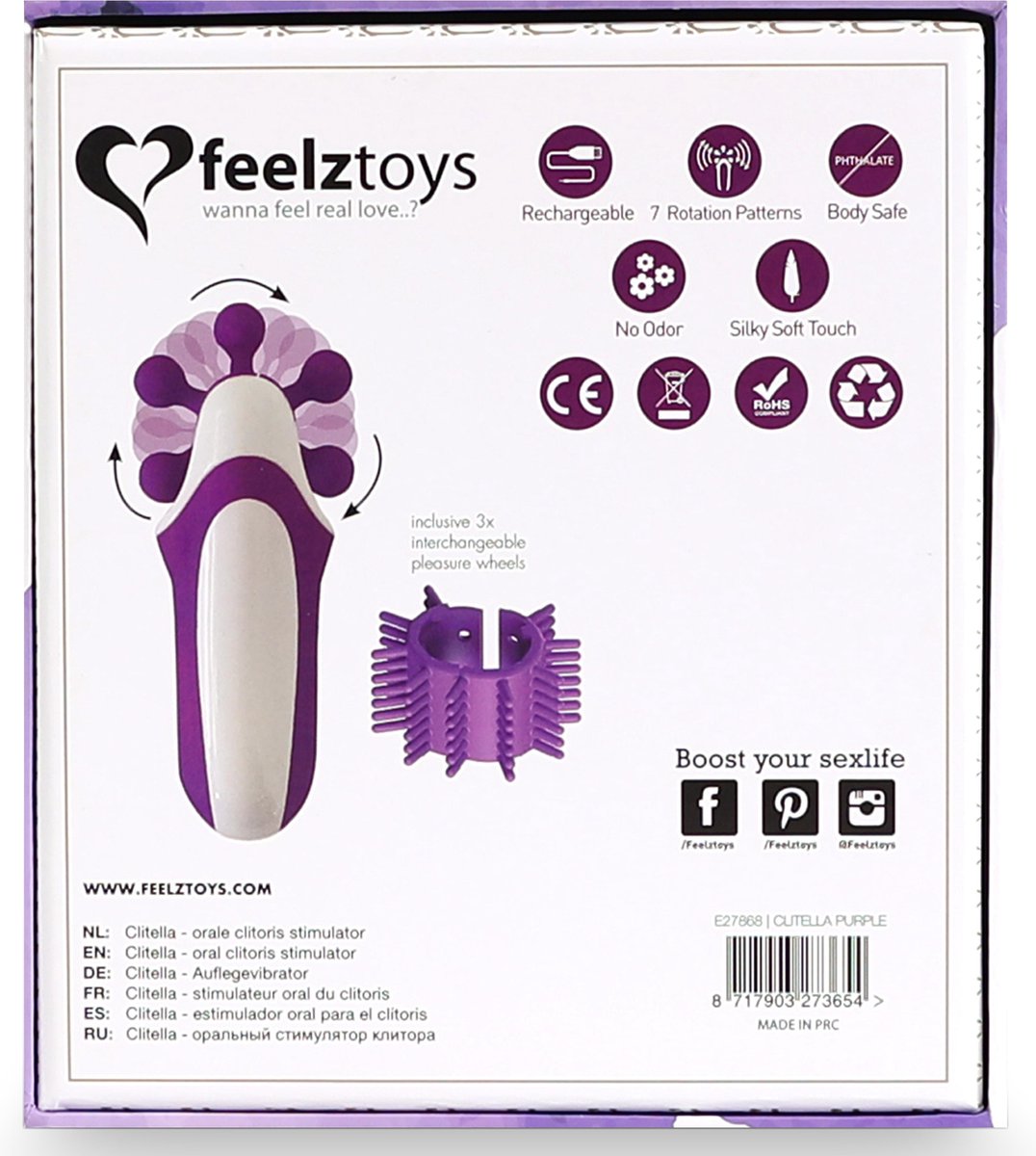 Feelz Toys - Clitella Oral Clitorus Stimulator - Paars