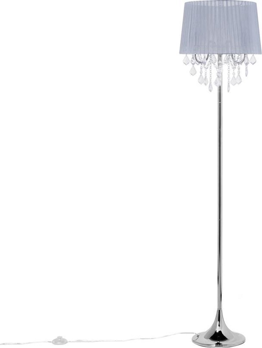 Beliani Evans Staande Lamp Metaal 40 X 40 Cm - Silver