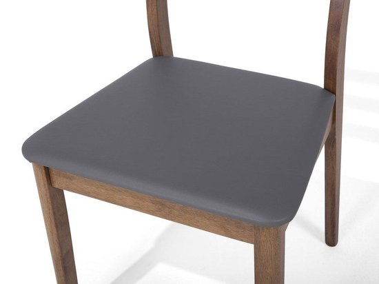 Beliani Modesto Eetkamerstoel Set Van 2 Rubberhout 43 X 48 Cm - Bruin