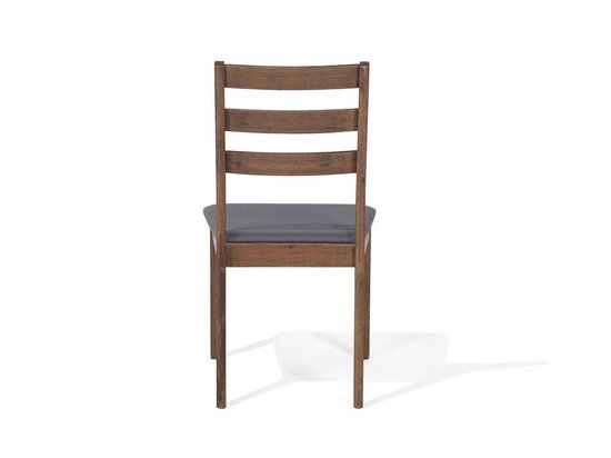 Beliani Modesto Eetkamerstoel Set Van 2 Rubberhout 43 X 48 Cm - Bruin