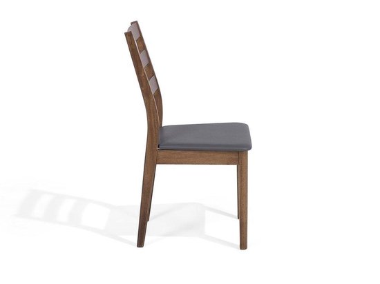 Beliani Modesto Eetkamerstoel Set Van 2 Rubberhout 43 X 48 Cm - Bruin