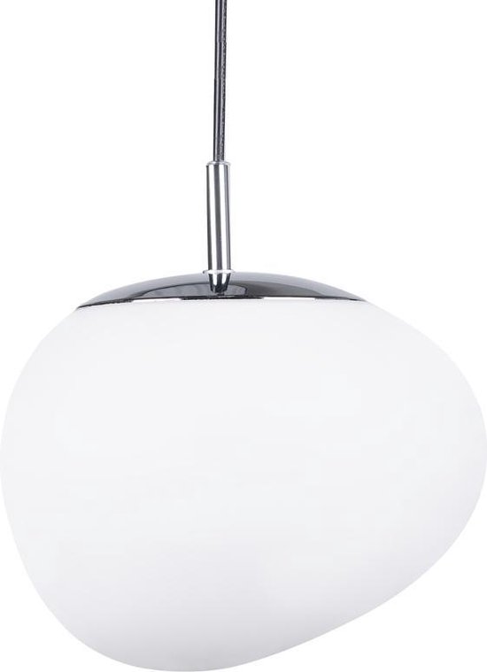 Beliani Liffel Hanglamp Glas 24 X 24 Cm - Wit