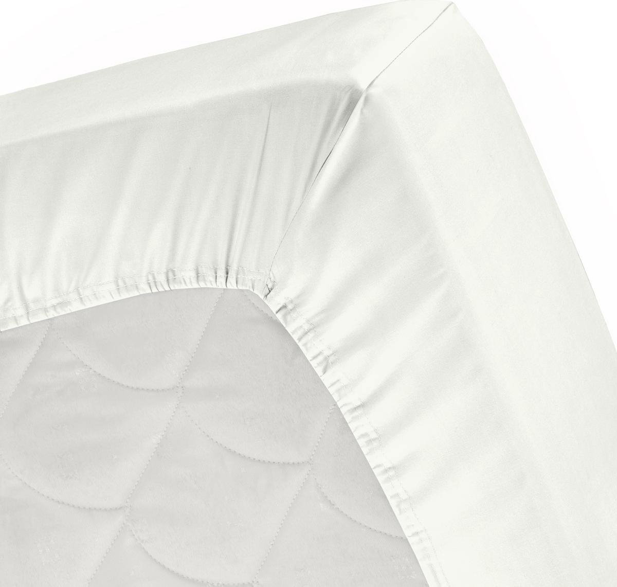 Cinderella Katoen-satijn Hoeslaken - 100% Katoen-satijn - Lits-jumeaux (200x210 Cm) - Ivory - Beige