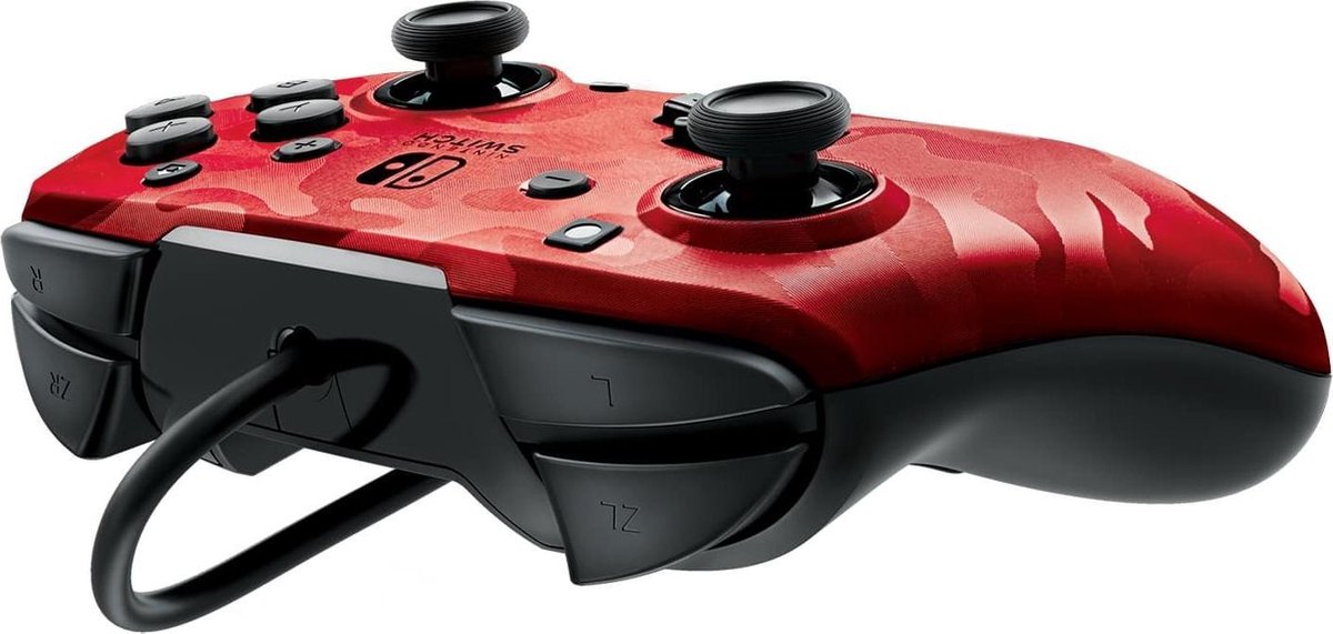PDP Bedrade controller Faceoff Deluxe + Audio voor Nintendo Switch Red (174214)