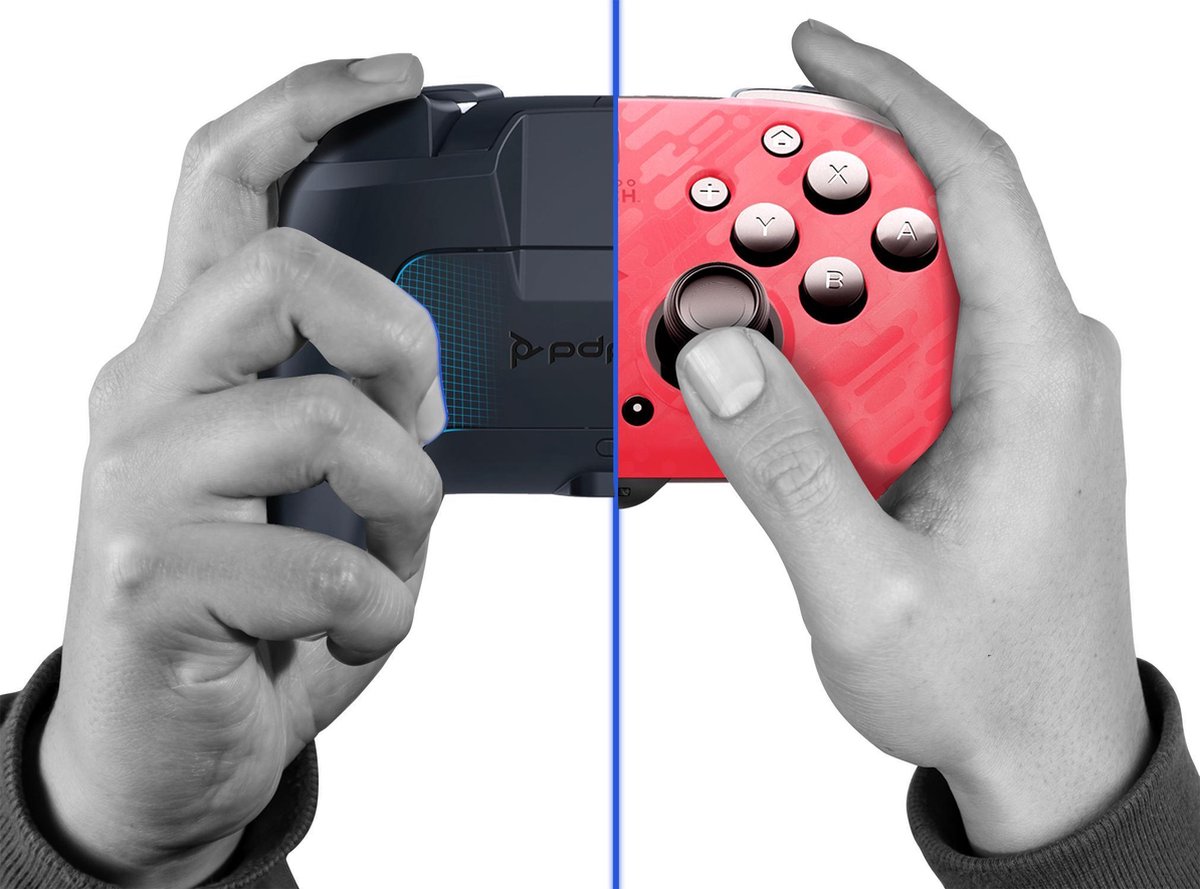 PDP Bedrade controller Faceoff Deluxe + Audio voor Nintendo Switch Red (174214)