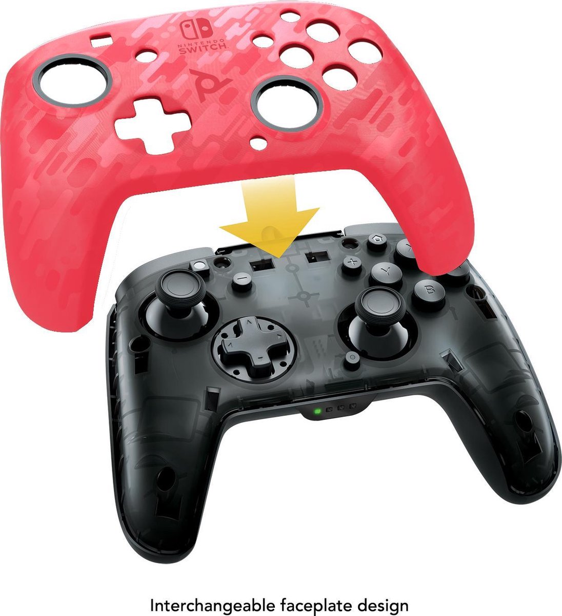 PDP Bedrade controller Faceoff Deluxe + Audio voor Nintendo Switch Red (174214)