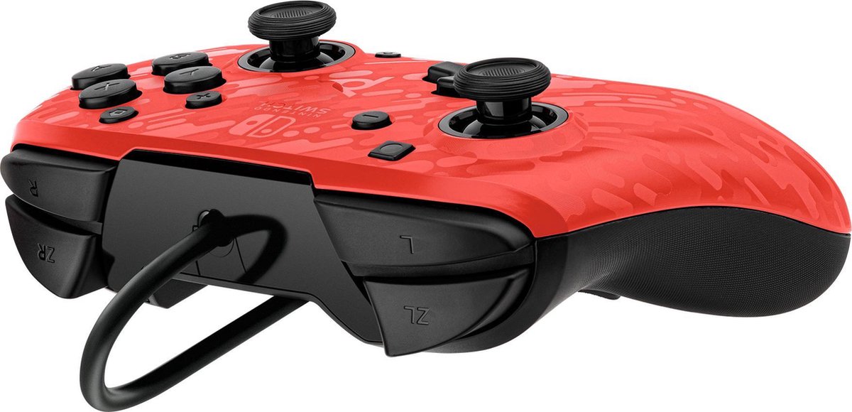 PDP Bedrade controller Faceoff Deluxe + Audio voor Nintendo Switch Red (174214)