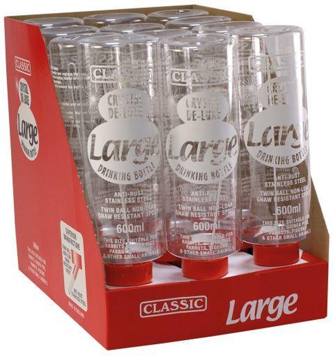 Classic Drinkfles Hamster Plastic - Waterfontein - 150 ml