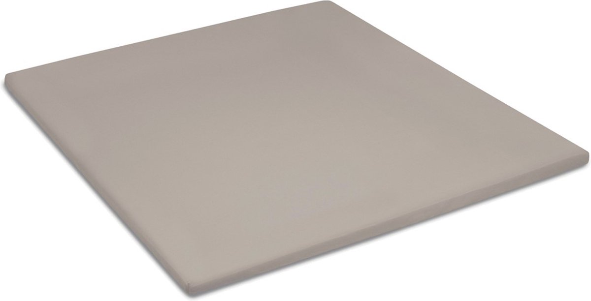 Cinderella Satijn Split-topper Hoeslaken - 100% Katoen-satijn - Lits-jumeaux (160x210 Cm) - Taupe - Bruin