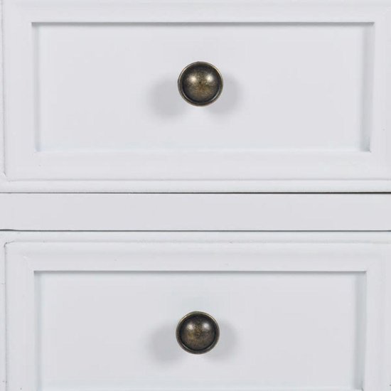 Vidaxl Nachtkastje Met 2 Lades Mdf - Wit