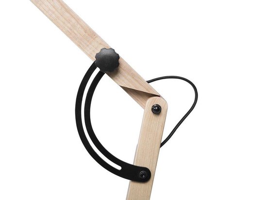 Beliani Hetton Staande Lamp Eikenhout 35 X 35 Cm - Zwart