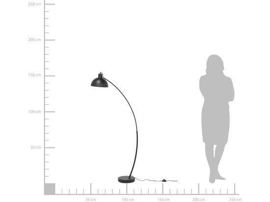 Beliani Dintel Staande Lamp Metaal 25 X 25 Cm - Zwart