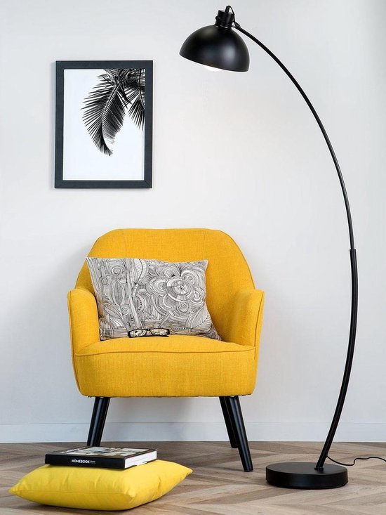 Beliani Dintel Staande Lamp Metaal 25 X 25 Cm - Zwart