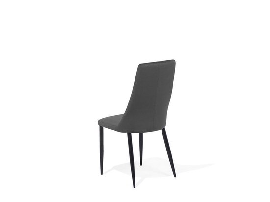 Beliani Clayton Eetkamerstoel Set Van 2 Fluweel 58 X 47 Cm - Grijs