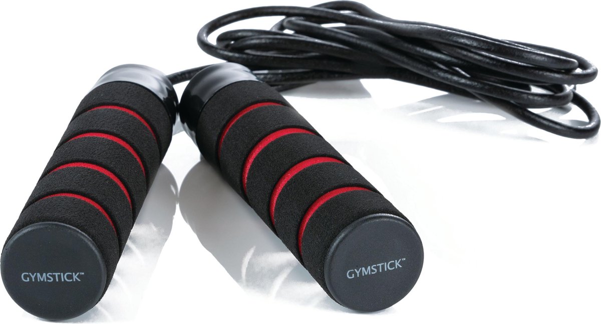 Gymstick Leren Springtouw - Met Online Trainingsvideo's - Zwart