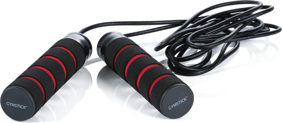 Gymstick Leren Springtouw - Met Online Trainingsvideo's - Zwart