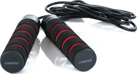 Gymstick Leren Springtouw - Met Online Trainingsvideo's - Zwart