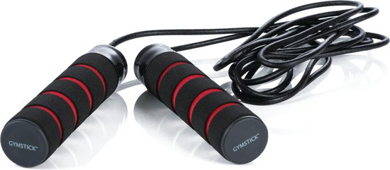 Gymstick Leren Springtouw - Met Online Trainingsvideo's - Zwart