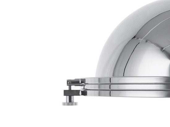 Beliani Ebron Hanglamp Verchroomd Metaal 38 X 38 Cm - Silver