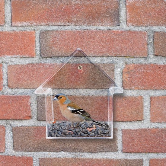 Esschert Design Voederhuisje Voor Het Raam Acryl 15x10x15,3 Cm Fb370