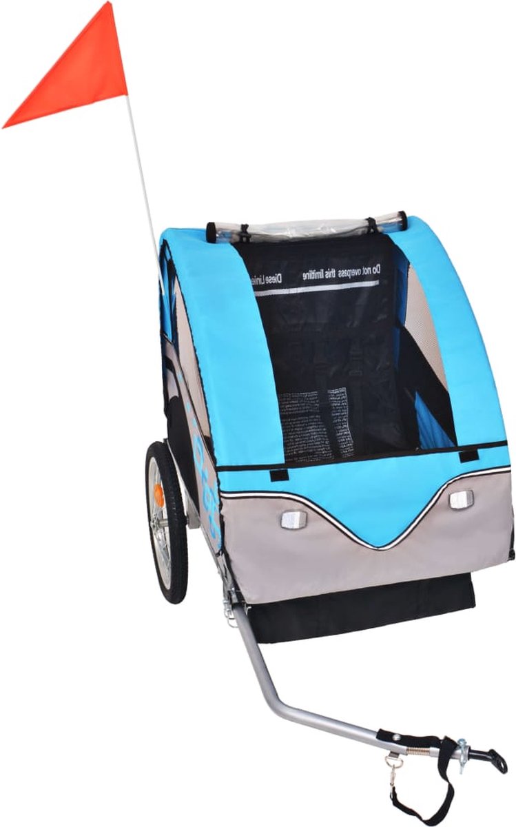 Vidaxl Fietskar Voor Kinderen 30 Kg En Blauw - Grijs