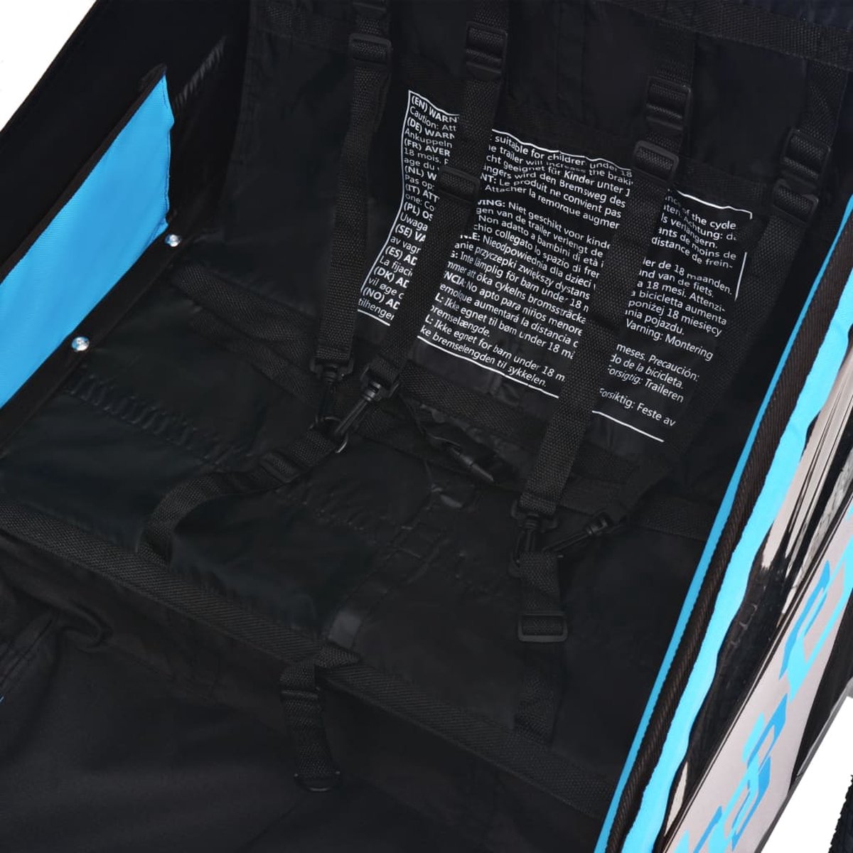 Vidaxl Fietskar Voor Kinderen 30 Kg En Blauw - Grijs