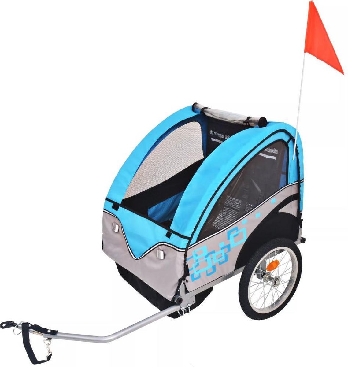Vidaxl Fietskar Voor Kinderen 30 Kg En Blauw - Grijs