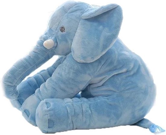 Ibello Knuffel Olifant Kussen Xl - Blauw