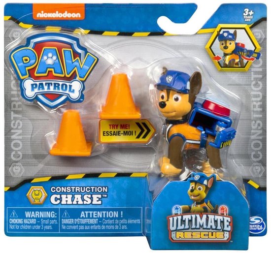 Spinmaster Speelset Paw Patrol Construction Chase 7 Cm