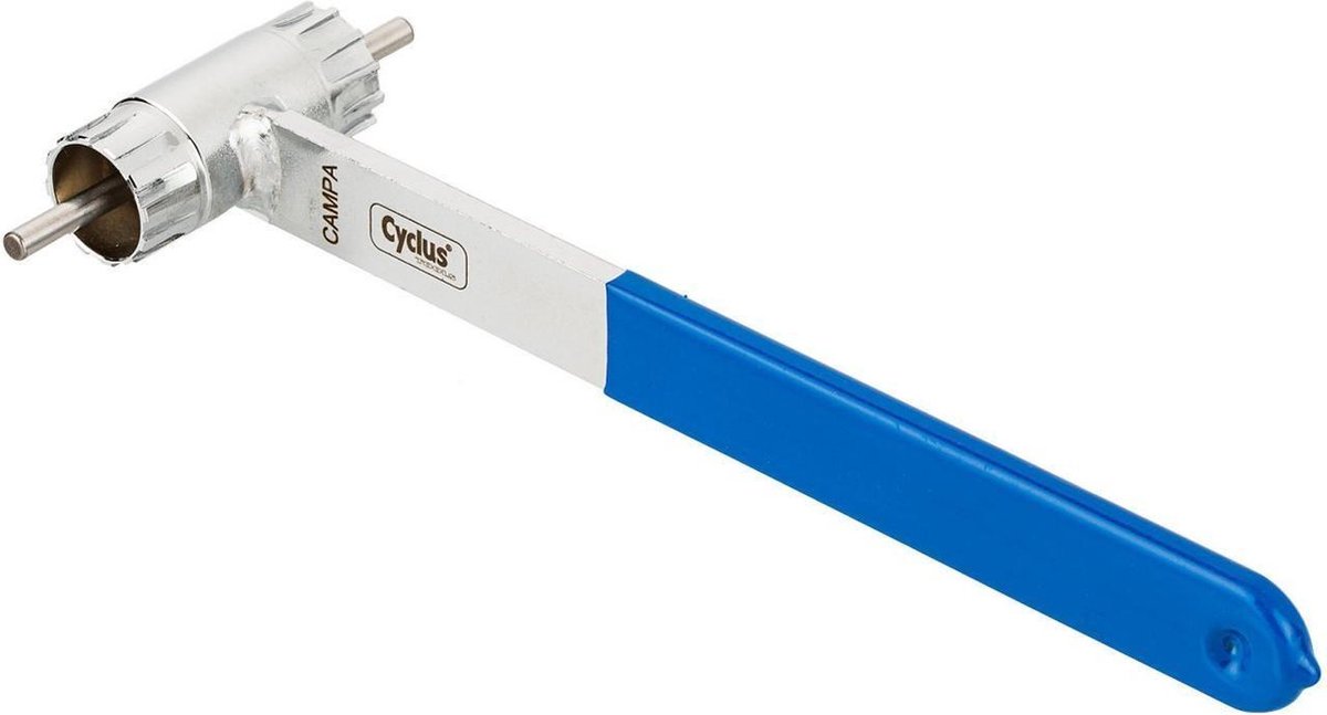 Cyclus Freewheelsleutel Met Hevel Shimano + Campa - Blauw