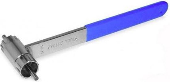 Cyclus Freewheelsleutel Met Hevel Shimano + Campa - Blauw