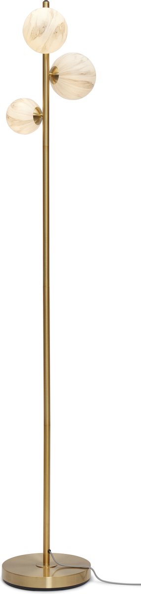 It's about RoMi Carrara Vloerlamp - 3-bol - Goud
