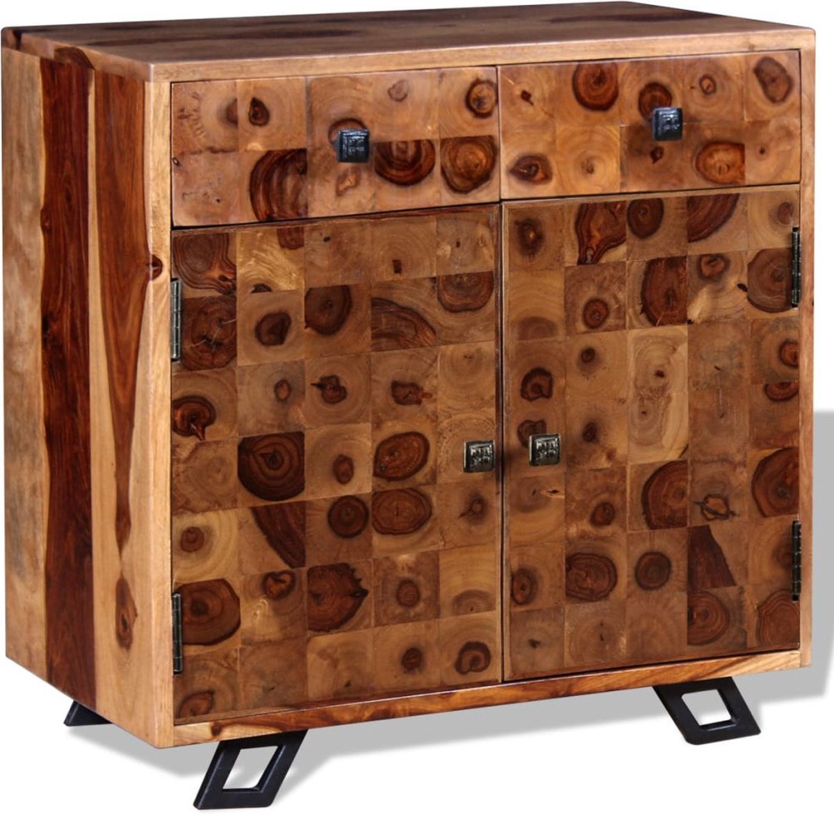 Vidaxl Dressoir 65x35x65 Cm Massief Sheesham Hout - Bruin