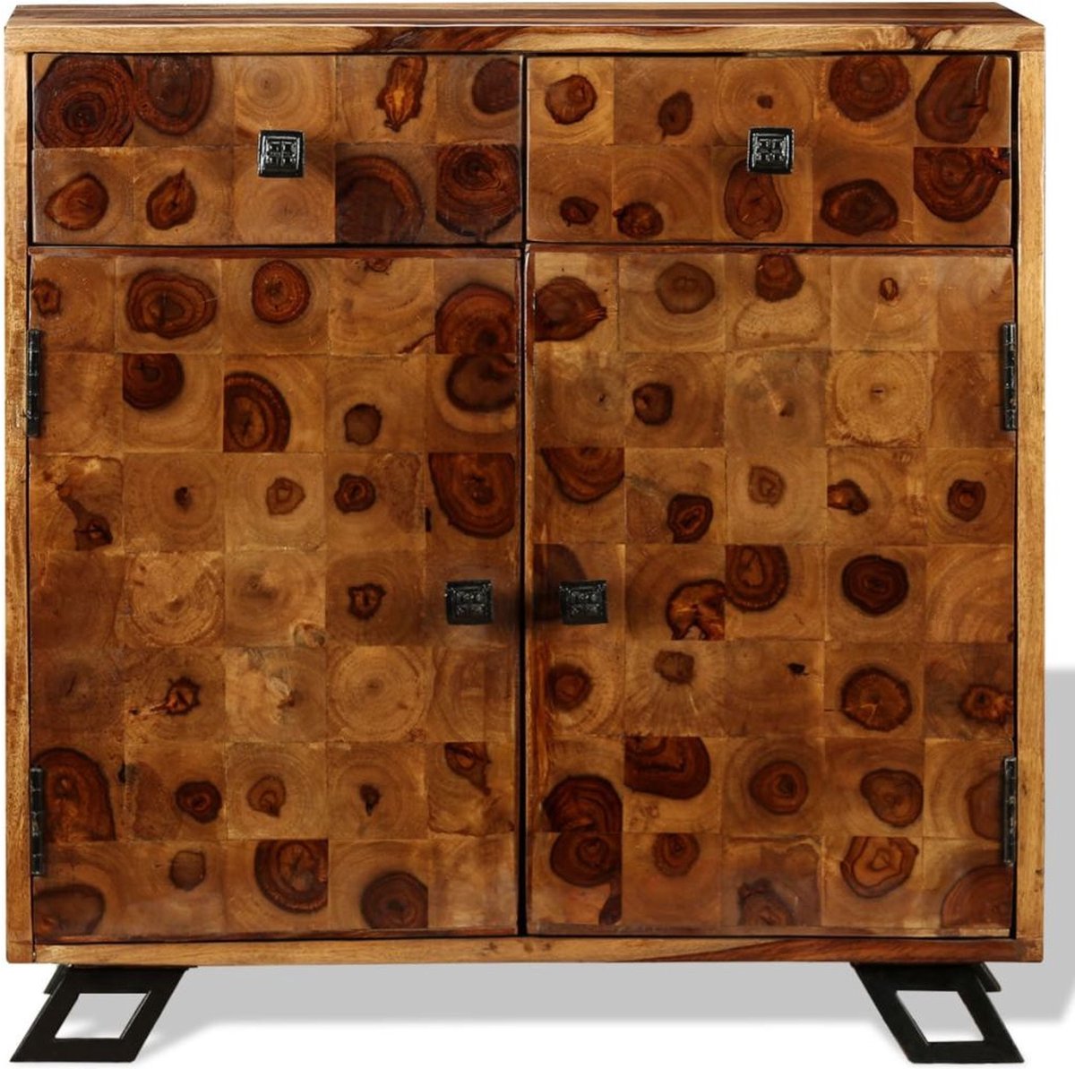 Vidaxl Dressoir 65x35x65 Cm Massief Sheesham Hout - Bruin
